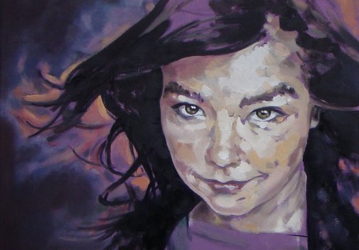 BRZOZA 2013r. akryl i olej na płótnie 55x65