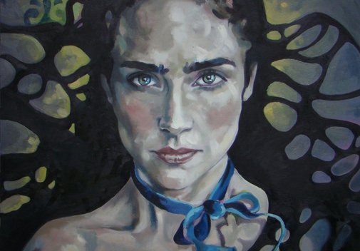 MEDUZA 2013r akryl i olej na płótnie 100x80