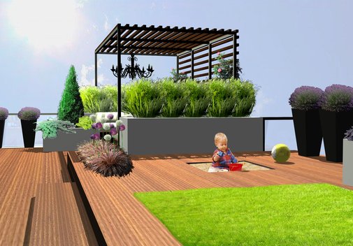 Taras/ogród na dachu - 86m2