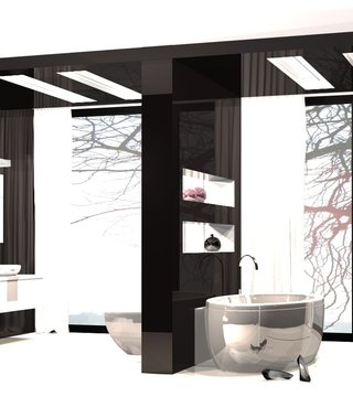 łazienka black&wchite